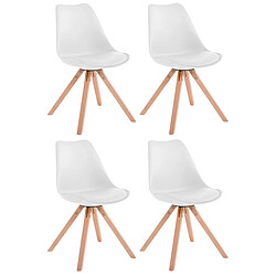 Non Lot de 4 chaises Toulouse simili cuir Natura Square