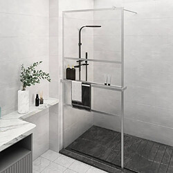 Maison Chic Paroi de douche | Écran de douche | Cloison de douche et étagère Chrome 80x195 cm Verre ESG&Aluminium -GKD57380