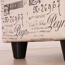 Avis Mendler Banc/banquette/coffre de rangement Kriens, 112x45x45cm, tissu ~ crème / jacquard noir