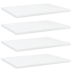 vidaXL Panneaux de bibliothèque 4 pcs blanc bois d’ingénierie