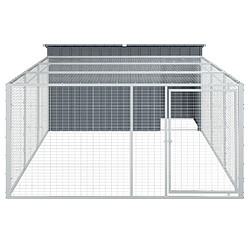 Acheter vidaXL Niche pour chien avec cour anthracite 197x396x110 cm