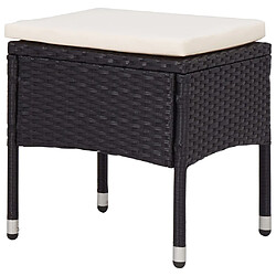 Acheter Maison Chic Mobilier à dîner 5 pcs de jardin - Ensemble table et chaises d'extérieur - Salon/Mobilier de jardin classique Noir Résine tressée et verre -MN42815