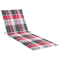 Maison Chic Chaise longue de jardin 2 places avec coussin | Bain de soleil Relax | Transat Gris Acacia -GKD58289 pas cher