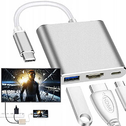 GUPBOO Concentrateur HDMI USB-C 3-en-1 Adaptateur USB 3 MHL,JL1040