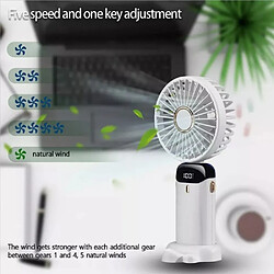 (Mini Ventilateur Portatif à Main Petit Ventilateur de Bureau Pliant Refroidisseur de Refroidissement USB Rechargeable avec Base de Support de Téléphone de Table) Mini Ventilateur à Main pas cher