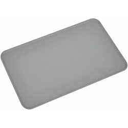 Avis Basics Tapis de gamelle en silicone étanche pour animaux de compagnie - 47 x 29 cm, Gris