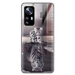 Coque en TPU antichoc chat et tigre pour votre Xiaomi 12 Pro