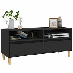 Acheter Maison Chic Meuble TV scandinave - Banc TV pour salon noir 100x34,5x44,5 cm bois d'ingénierie -MN43729