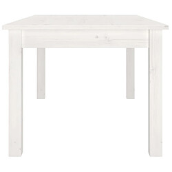 Avis vidaXL Table basse Blanc 80x50x40 cm Bois massif de pin