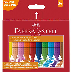 FABER-CASTELL Craies effacables JUMBO, étui carton de 12 ()