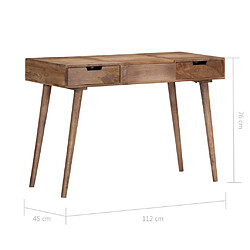 vidaXL Coiffeuse 112x45x76 cm Bois de manguier solide pas cher