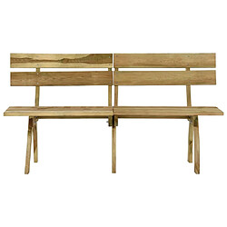 Helloshop26 Banc de jardin meuble de patio d'extérieur terrasse 160 x 60 x 86 cm bois de pin imprégné 02_0011263