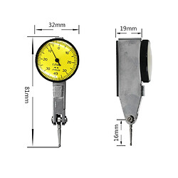 COMPARATEUR Indicateur de test de haute précision métrique avec aronde rail 0-40-0 0.01mm pas cher