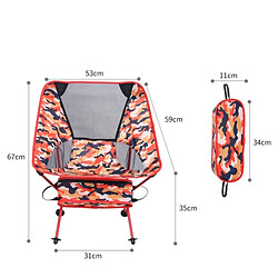 Avis Wewoo Chaises de plage Camouflage extérieur Portable Pliant Camping Chaise Lumière Pêche Aviation En Alliage D'aluminium Dossier Inclinable