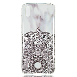 Wewoo Coque Étui de protection en TPU souple avec Motif dessin coloré IMD pour Huawei Y5 2019 marbre Mandala