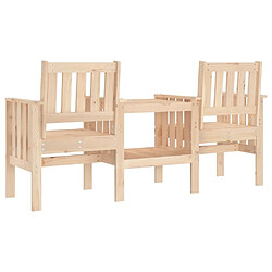 Acheter vidaXL Banc de jardin avec table 2 places bois de pin massif