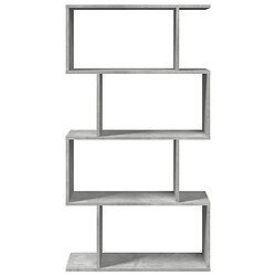 Acheter vidaXL Étagère séparatrice de pièce à 4 niveaux gris béton 70x24x129cm