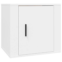 Maison Chic Table de chevet Table de Nuit Meuble de Rangement Blanc 50x39x47 cm