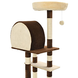 Arbre à chat avec griffoirs,niche pour chat en sisal 127 cm Beige et marron -MN62086 pas cher