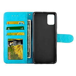 Acheter Wewoo Housse Coque Pour Galaxy A51 Crazy Horse Texture de protection en cuir à rabat horizontal avec support et fentes cartes et portefeuille et cadre photo bleu bébé