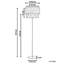 Avis Beliani Lampadaire en métal marron 137 cm PERISTERI