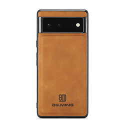 Etui en PU DG.MING absorption magnétique avec béquille, marron pour votre Google Pixel 6