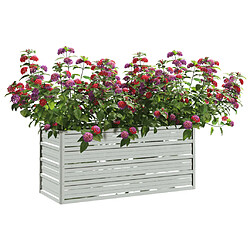 Avis Maison Chic Jardinière,Lit surélevé de jardin - Bac à fleurs - pot de fleur 100x40x45 cm Acier galvanisé Argenté -GKD73625