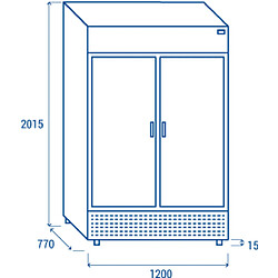 COOLHEAD Armoire à Boissons Réfrigérée Vitrée Laquée Noire avec Panneau Publicitaire - 1055 L - Cool Head pas cher