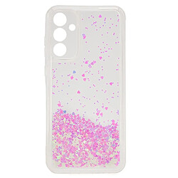 iLike Coque arrière en silicone à paillettes pour Samsung Galaxy A55 5G (A556B) Rose clair