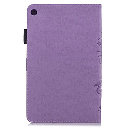 Etui en PU papillons violet avec support pour votre Galaxy Tab A 10.1 (2019) SM-T515/SM-T510