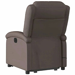 Acheter Maison Chic Fauteuil Relax pour salon, Fauteuil inclinable de massage marron foncé cuir véritable -GKD76074