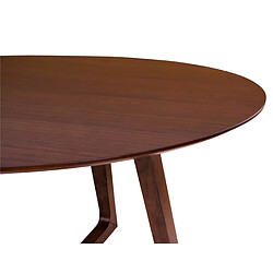 Acheter Lisa Design Solin - table à manger ronde - bois plaquage noyer - 4 personnes