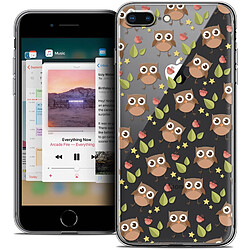 Caseink Coque Housse Etui Apple iPhone 8 Plus (5.5 ) [Crystal Gel HD Collection Summer Design Hibou - Souple - Ultra Fin - Imprimé en France]