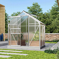 Vitavia Serre de jardin en polycarbonate 4 mm et aluminium anodisé avec embase Venus Longueur de 131 cm.