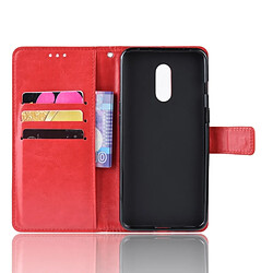 Acheter Wewoo Housse Coque en cuir à rabat horizontal Texture rétro Crazy Horse pour OnePlus 7avec porte-cartes et fentes cartes et cadre photo Rouge