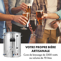 Klarstein Cuve de brasage - Brauheld Pro - 3300W - 70L 30-100°C avec pompe de circulation - Inox