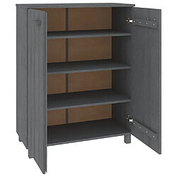 Acheter vidaXL Armoire à chaussures HAMAR Gris foncé 85x40x108 cm Pin massif