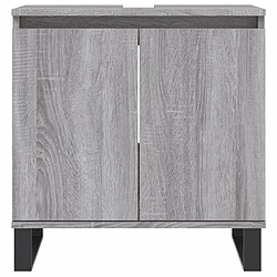 Avis vidaXL Armoire de bain sonoma gris 58x33x60 cm bois d'ingénierie