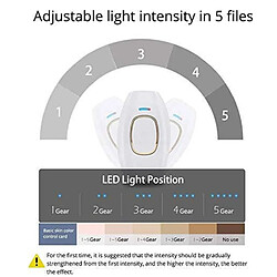 Avis Chrono Mini appareil d'épilation IPL, 500000 épilation permanente de la tête laser sans douleur clignotante(Blanc)