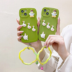 GUPBOO Étui pour iPhone13 bracelet créatif de cas de téléphone portable de canard en trois dimensions pour femmes