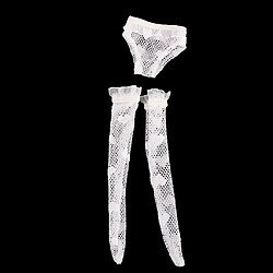 Chaussettes à Encolure Et Bas En Dentelle Pour 12 Pouces Blythe Doll Dress Up White