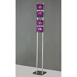 Luminaire Center Lampadaire Tokio 4 Ampoules G9, Violet/chrome poli