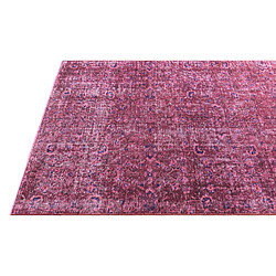 Vidal Tapis de laine 231x119 rose Ultra Vintage pas cher