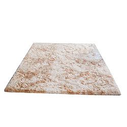 Tapis de plancher de salon en peluche douce chambre à coucher à côté de la carpette légère chameau