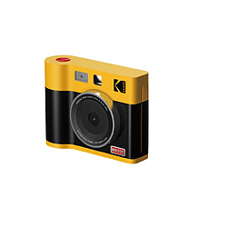 Kodak Mini Shot 3 ERA 4PASS – Appareil Photo Instantané & Imprimante Photo 2-en-1 (3x3) – Bluetooth, Résistante à l'Eau - Jaune - Jaune