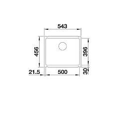 Avis Evier à encastrer 530x460mm gris - 523433 - BLANCO