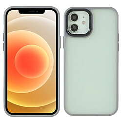 Coque en TPU + acrylique anti-rayures, hybride gris pour votre Apple iPhone 12/12 Pro 6.1 pouces