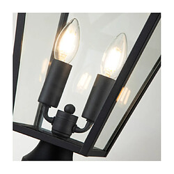 Elstead Lighting Lampe sur pied extérieur Hinkley Aluminium,verre transparent Musée Noir