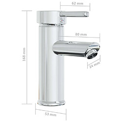 vidaXL Lavabo encastré avec robinet 61x39x18 cm céramique blanc pas cher