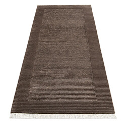 Avis Vidal Tapis de couloir en laine 201x79 brun Darya